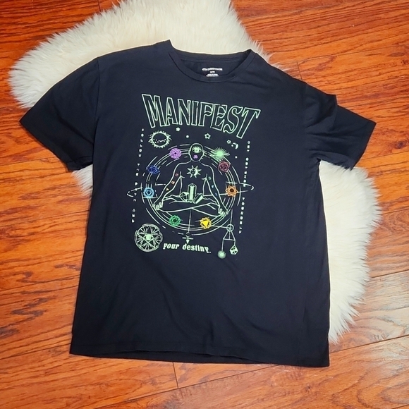 4th Dimension Tops - 4th Dimension Manifest Cotton Graphic Tee